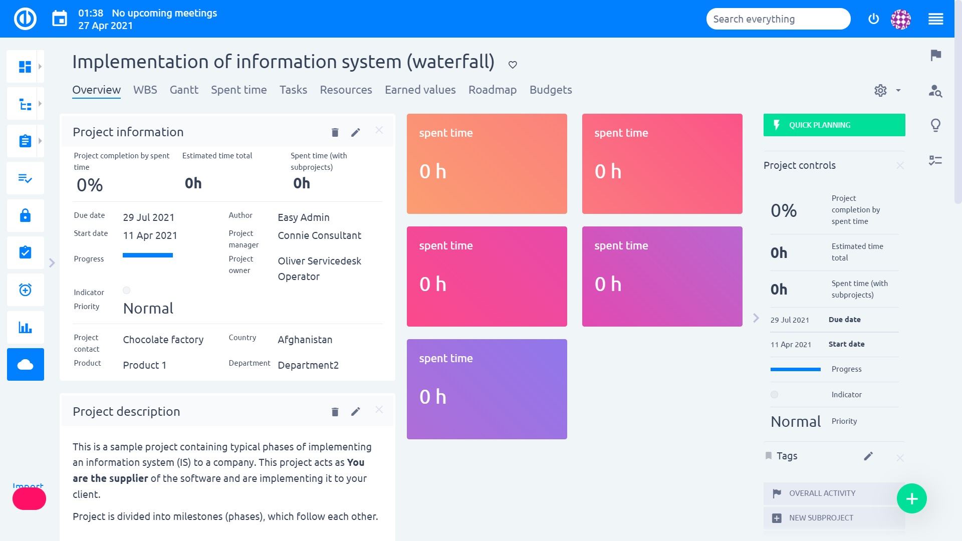 Personal Dashboards Easy Project